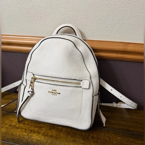 ✨ Coach Andi Mini Backpack Purse – Chalk Pebble Leather ✨ - Picture 4 of 11